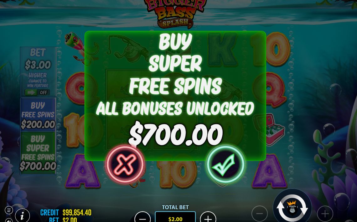 Bonus trigger screen with Scatter symbols landing